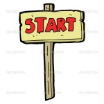 image - Start sign white